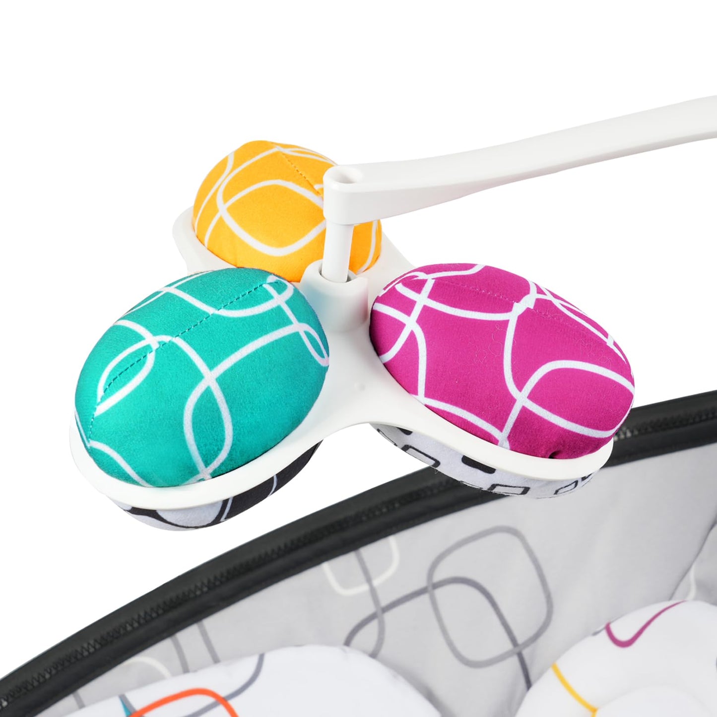 Tayerop The Replacement Balls (for Mamaroo Swing) Offer More Interaction and Reversible Ball Options to Complement The Multi-Coloured with MamaRoo Cradle in a Set of 3 Balls ﻿