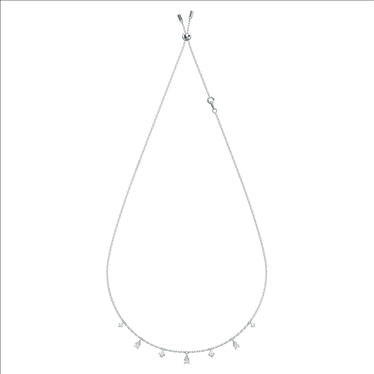 SWAROVSKI Attract choker, White, Rhodium Finish