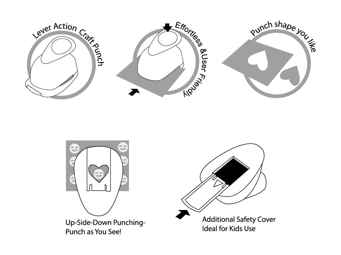 Bira 3 inch Star Lever Action Craft Punch, Christmas Punch, for Paper Crafting Scrapbooking Cards Arts DIY Projects