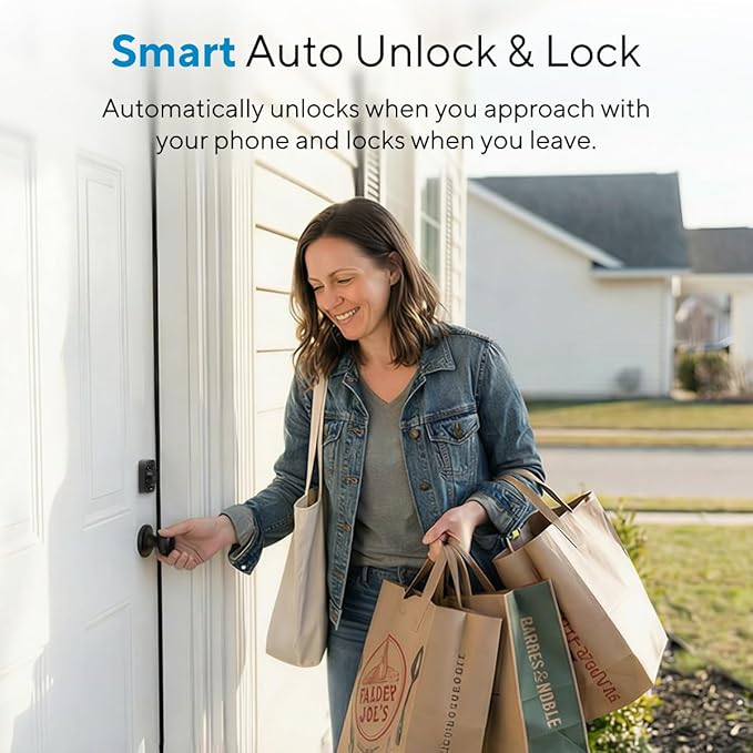 ULTRALOQ U-Bolt WiFi Smart Lock with Door Sensor, Built in Wi-Fi Keypad Deadbolt, Smart Door Lock for Front Door, Remote Control, Auto-Lock, Auto Unlock, Works with Alexa, Google, ANSI Grade 1