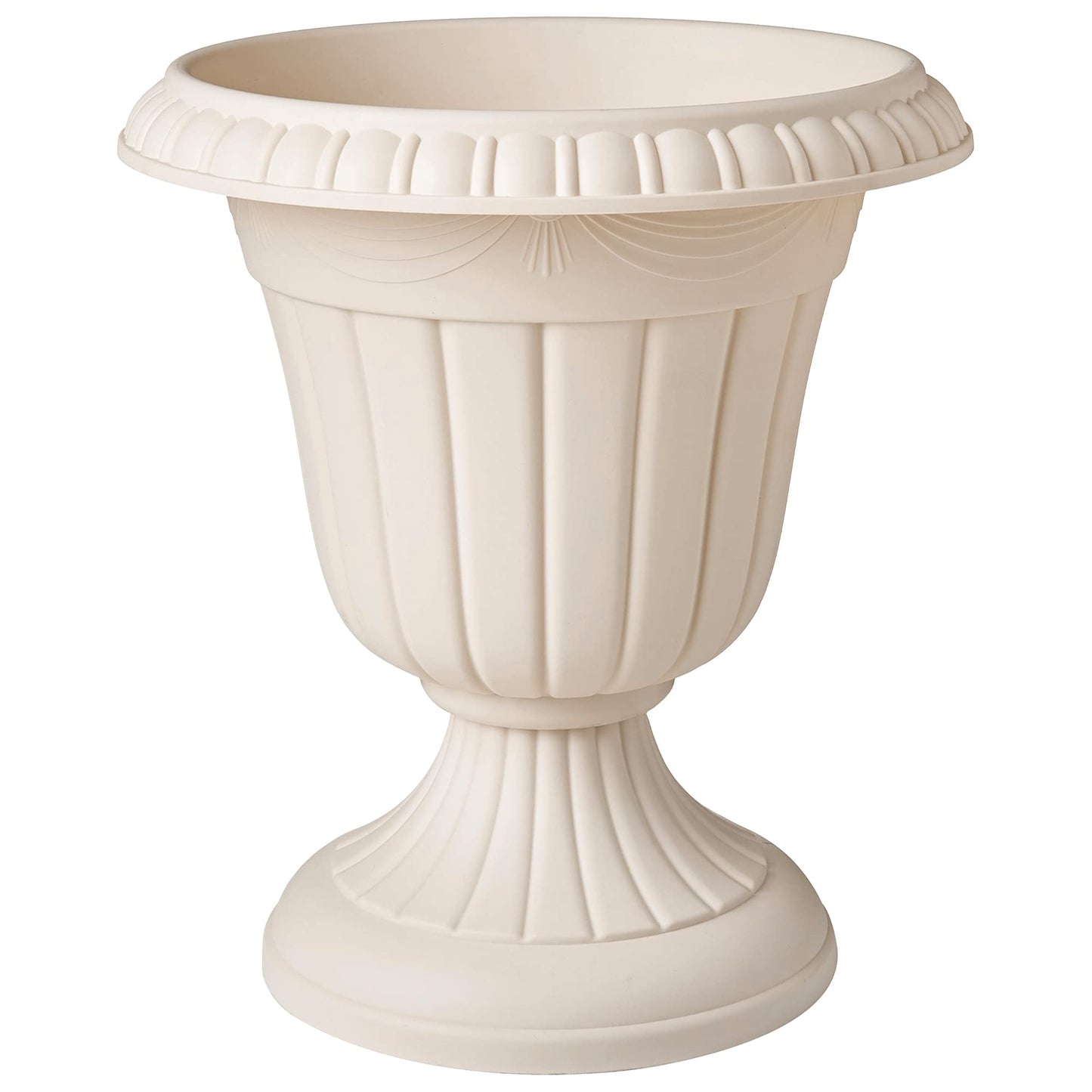 Arcadia Garden Products PL20BG Classic Traditional Plastic Urn Planter Indoor/Outdoor, 10" x 12", Beige