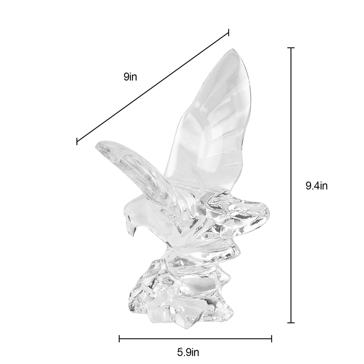 kitCom Crystal Bald Eagle Ornament,Crystal Eagle Modern Home Office Decor a Desktop Decor,Home Office Store Decoration Collection Gifts