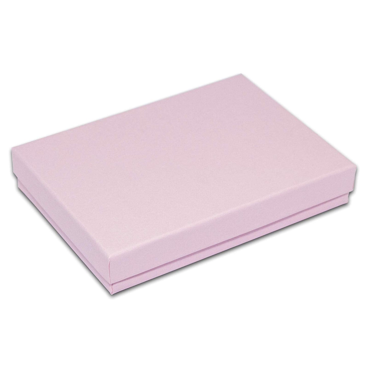 TheDisplayGuys - 25-Pack #53 Cotton Filled Cardboard Paper Jewelry Boxes Gift Case - Pastel Pink (5.4" x 3.9" x 1.0") - for Shipping or Storage