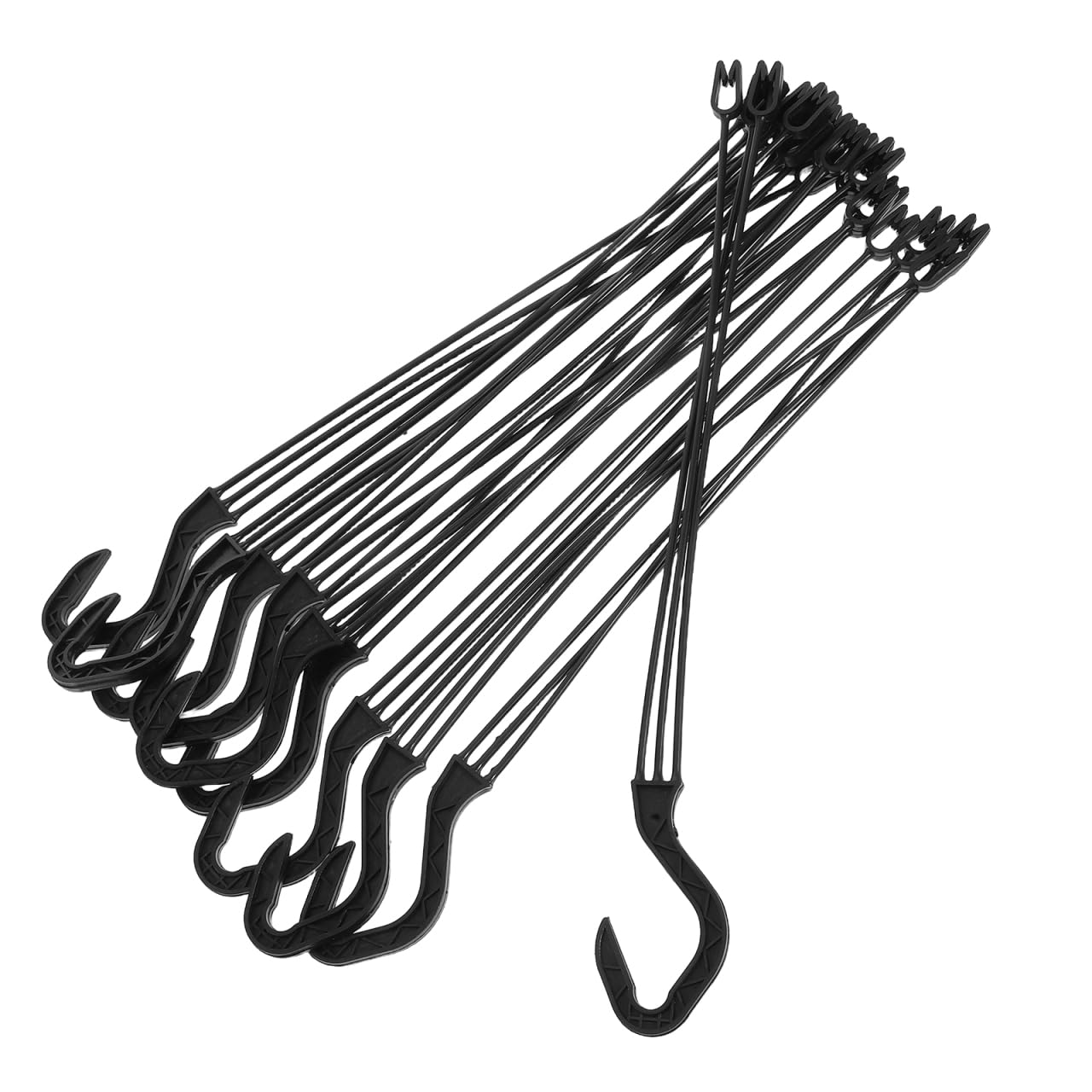 Garneck 10pcs Multi Purpose Hanging Hooks for Indoor Plants and Outdoor Lighting Plastic Flower Pot Holders for Garden Balcony and Living Decor