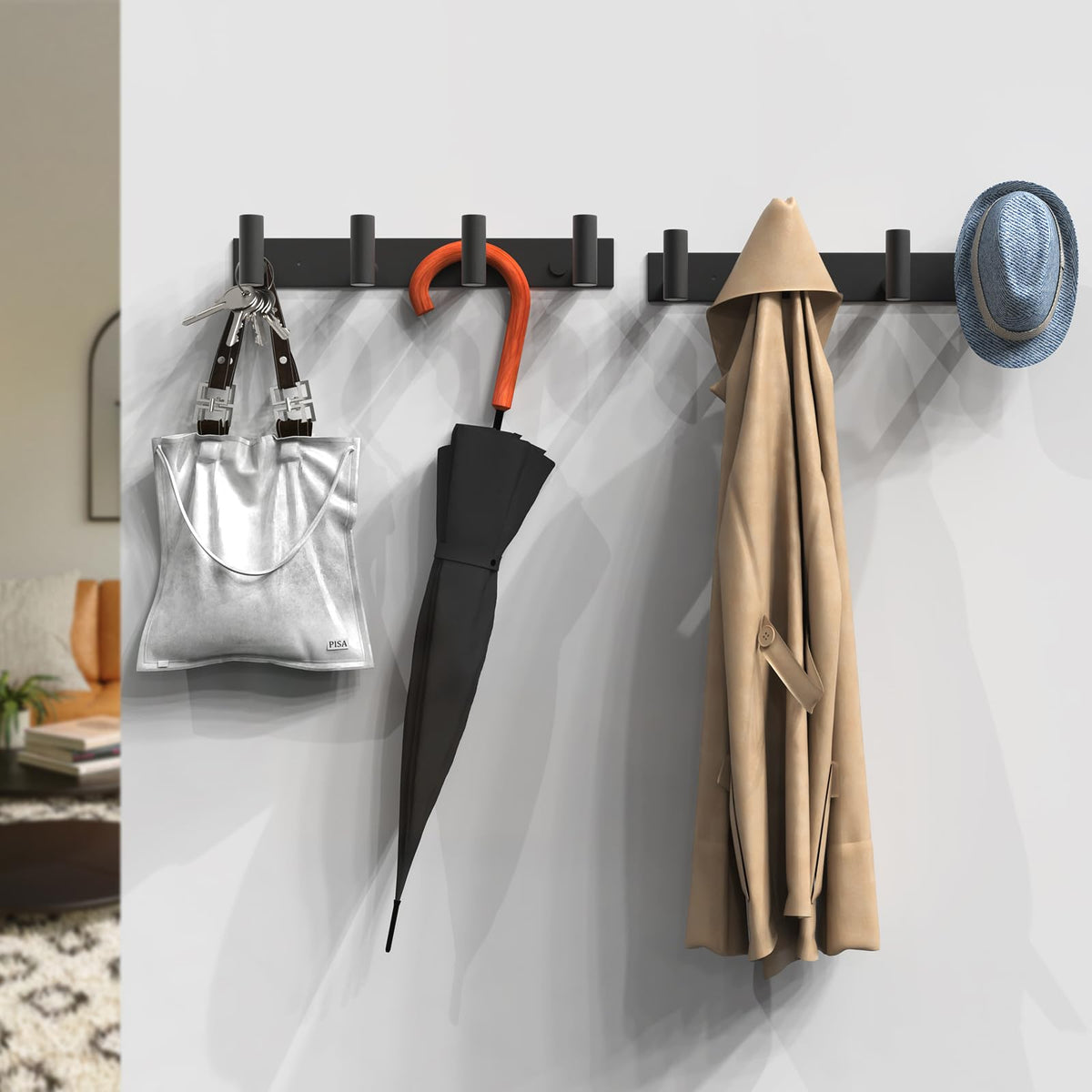 Hat and Coat Wall Mount Rack