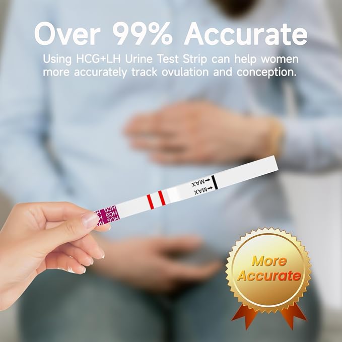 50 Count Pregnancy Tests with Cup,20 Count OvulationTest Strips for Home Detection, Over 99% Accuracy,Individually Wrapped,Easy Pregnancy Test,Prueba De Embaraz