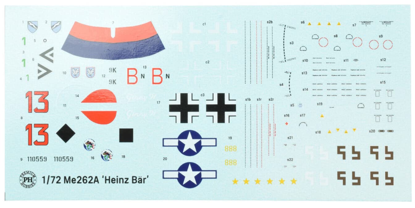Premium Hobbies Me262A Heinz Bar 1:72 Plastic Model Airplane Kit 142V