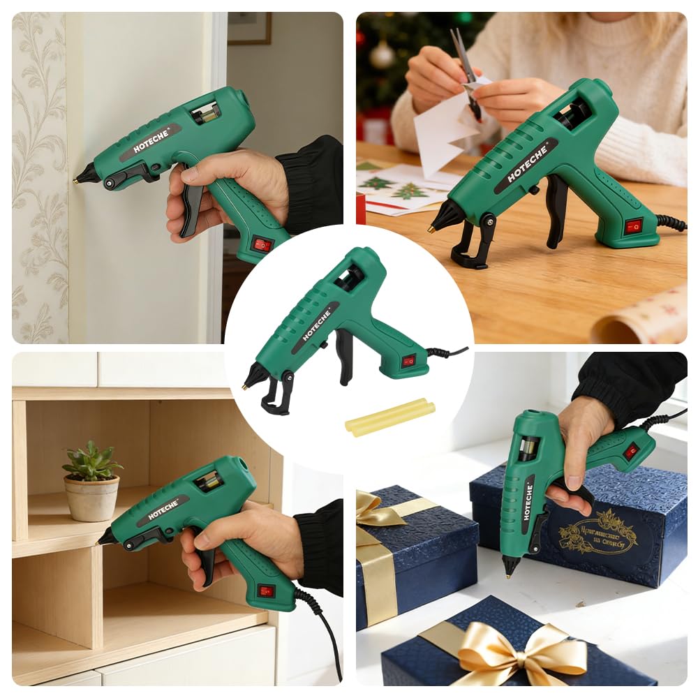 Hoteche 60W Hot Glue Gun Fast Preheating Glue Gun with Glue Sticks for Arts, Crafts, DIY and Quick Home Repairs