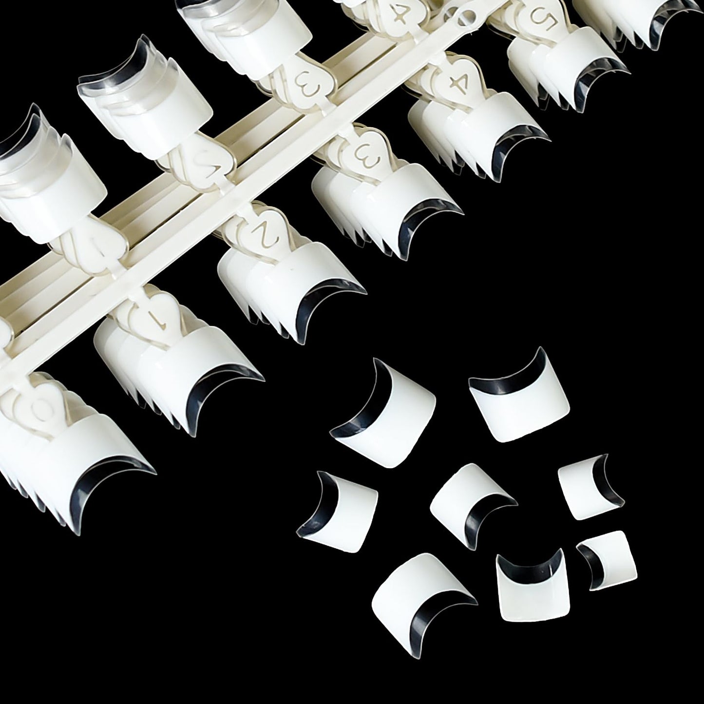 iMABC 120Pcs White French Tip Press on Nails, French Gel Nail Tips, Short Square Half, Fake Nails for Nail Art DIY 5 * 24pcs