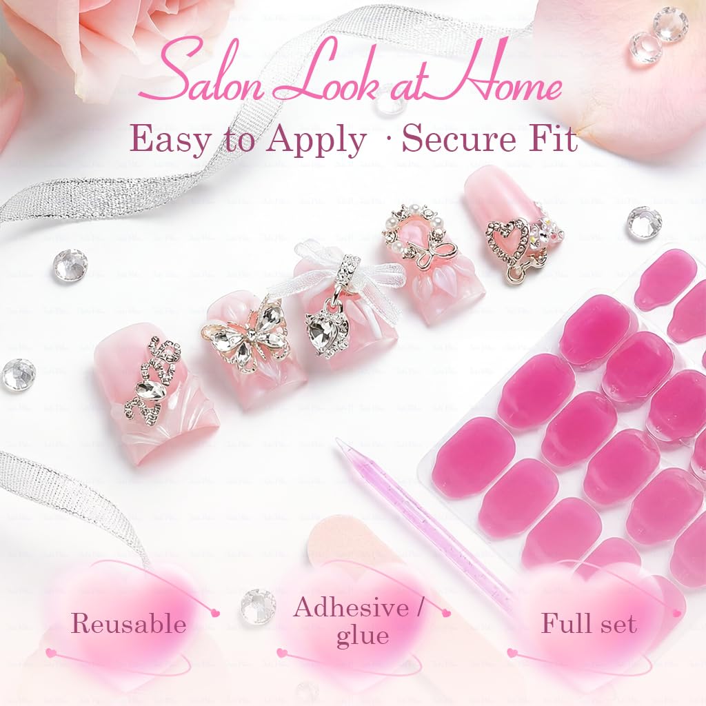 IntoVibes Handmade Short Duck Press On Nails, 2026 3D Decoration And Y2K, 10 Pieces Reusable Acrylic False Nails, Size Small
