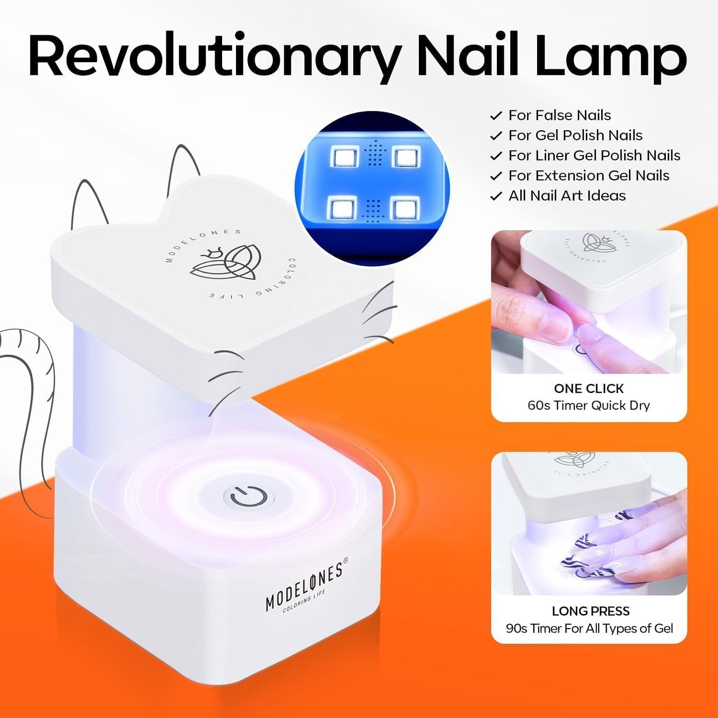 modelones X Nail Gel Kit Almond, Upgrade 15Sizes Fake Nails, 9-in-One Glue Dehydrator & Mini U V Light Clipper, 510Pcs Medium Almond Press on Tips for Extension DIY Salon Home Gift