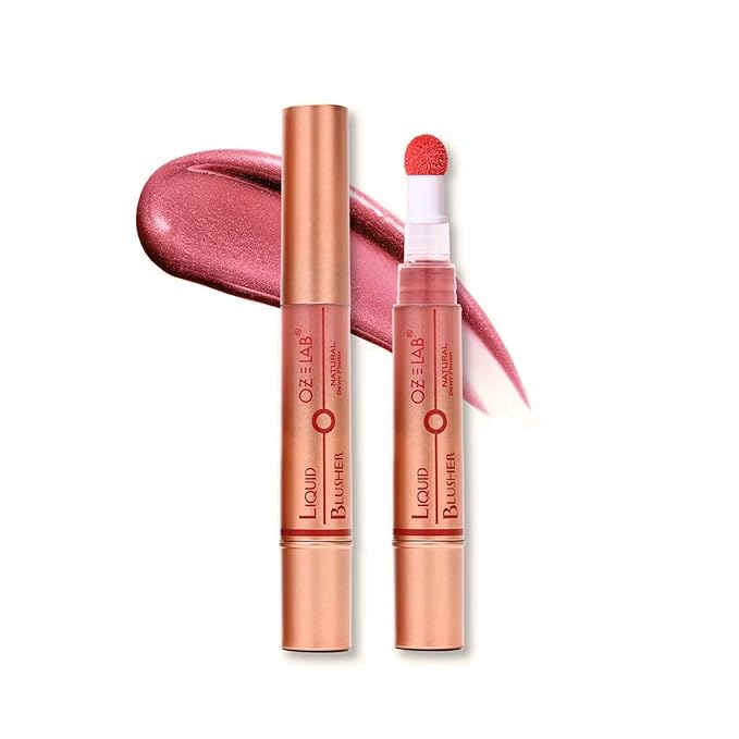 Flamenco Glow Liquid Blush – Sparkling Rosé – Rosy Pink Shade with Built-in Sponge Applicator – Lightweight, Blendable, Long-Lasting, Vegan & Cruelty-Free, 6ML/0.21 FL.OZ，pack of 1