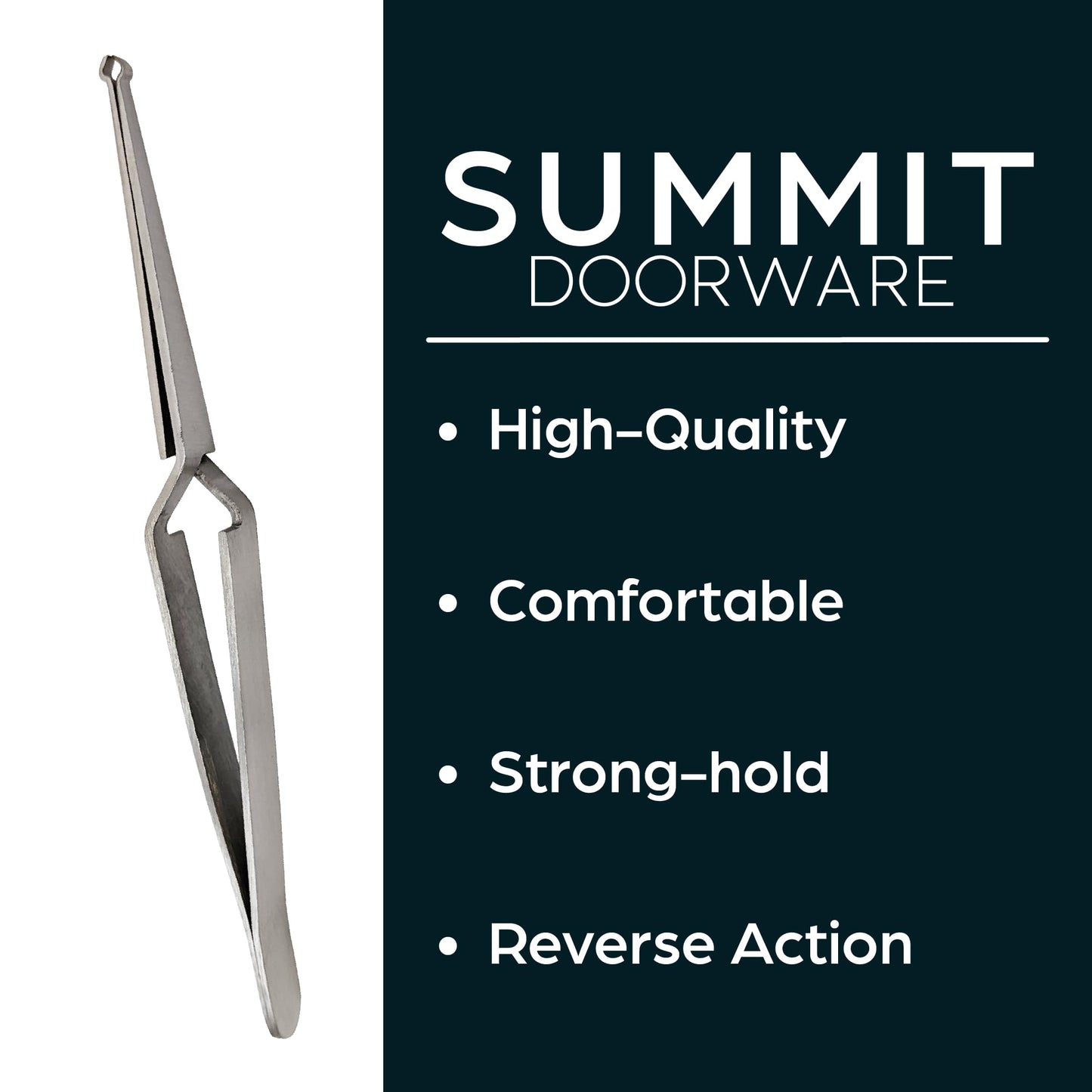 Summit Doorware Reverse Action Tweezers – Precision Lock Pinning & Assembly Tool – Anti-Fatigue Design for Secure Gripping, Ideal for Locksmiths, Jewelers, Hobbyists & More
