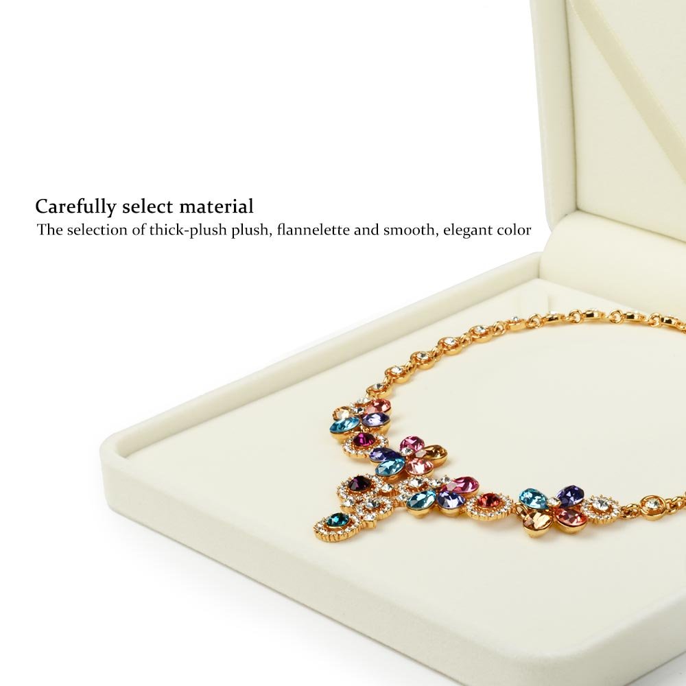 Oirlv Velvet Big Necklace Gift Box Pearl Necklace White Jewelry Box