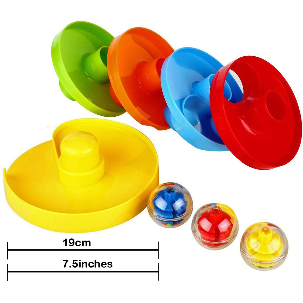 WEofferwhatYOUwant Ball Drop Toy – Montessori STEM Tower for Toddlers 9M+ | 8-Piece Set with Stackable Ramps & 1.8" Rattle Balls | Sensory Coordination Toy | Safe, Expandable, Easy Storage