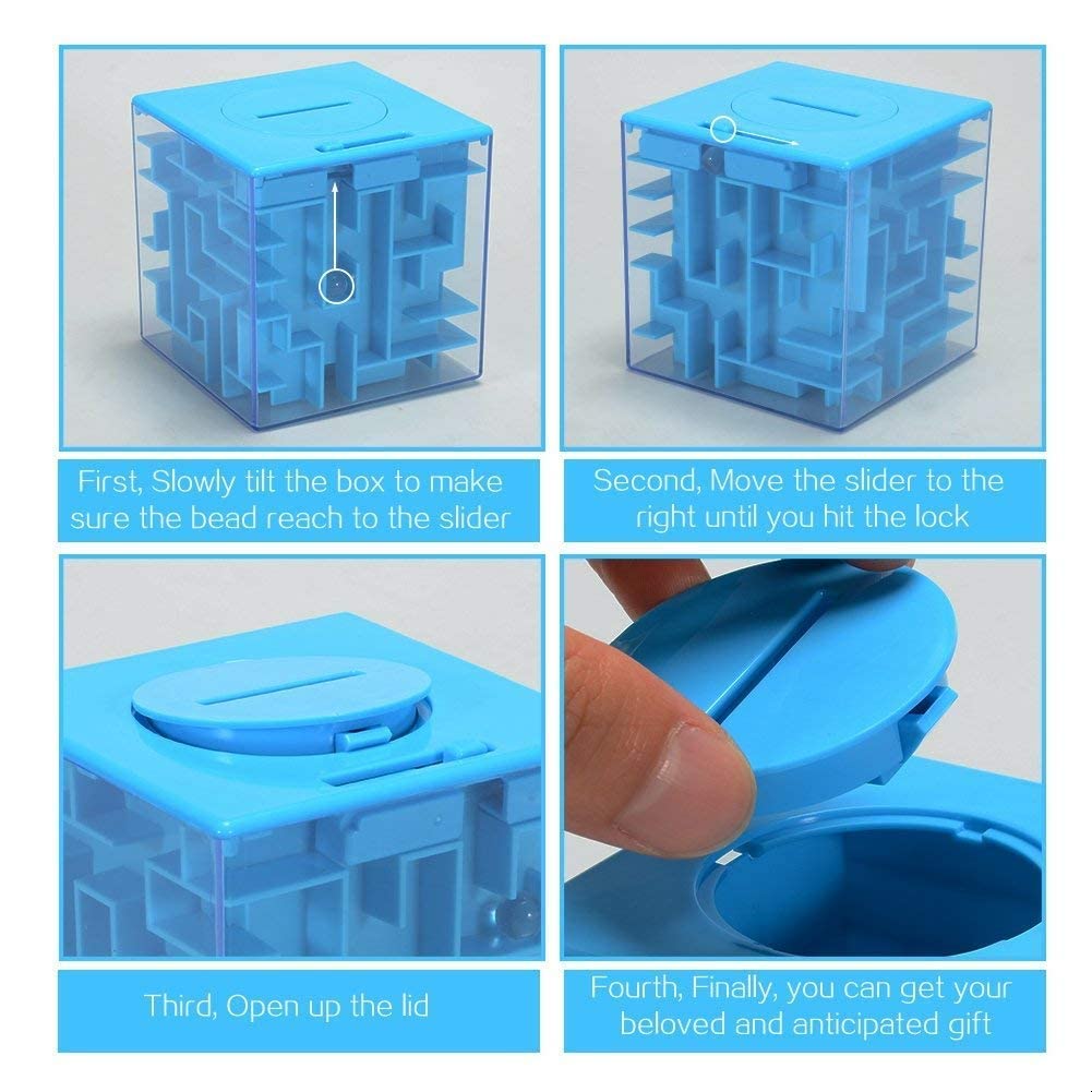 8PACK Money Maze Puzzle Box, Twister.CK Unique Money Gift Holder Box, Fun Maze Puzzle Games for Kids and Adult Birthday