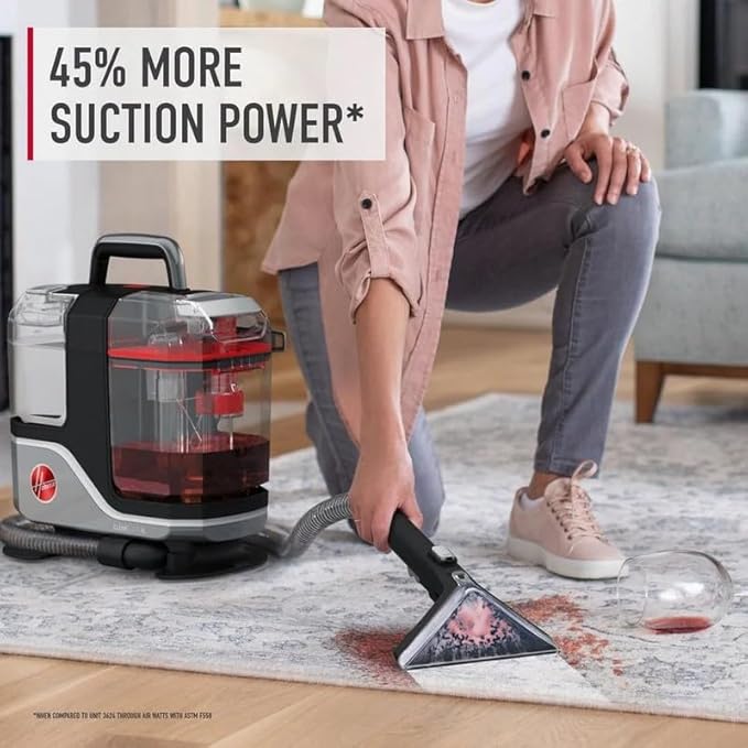 Hoover CleanSlate XL Deep Cleaning Carpet + Upholstery Spot Cleaner Machine with Specialized Tools, Permanent Stain Remover, Pair with Hoover Portable Spot Cleaner Solution