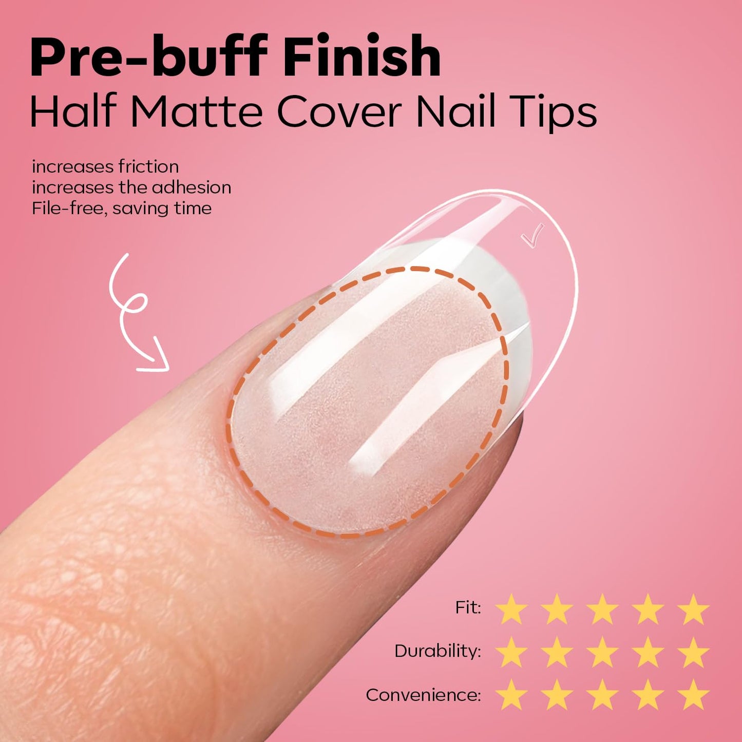modelones X Nail Gel Kit Extra Short Oval Round, 510Pcs Fake Nails 15Sizes, 9-in-One Glue Prep Dehydrator & Mini U V Light Clipper, Pre-shaped Half Matte Press on Oval Tips for Extension DIY Salon