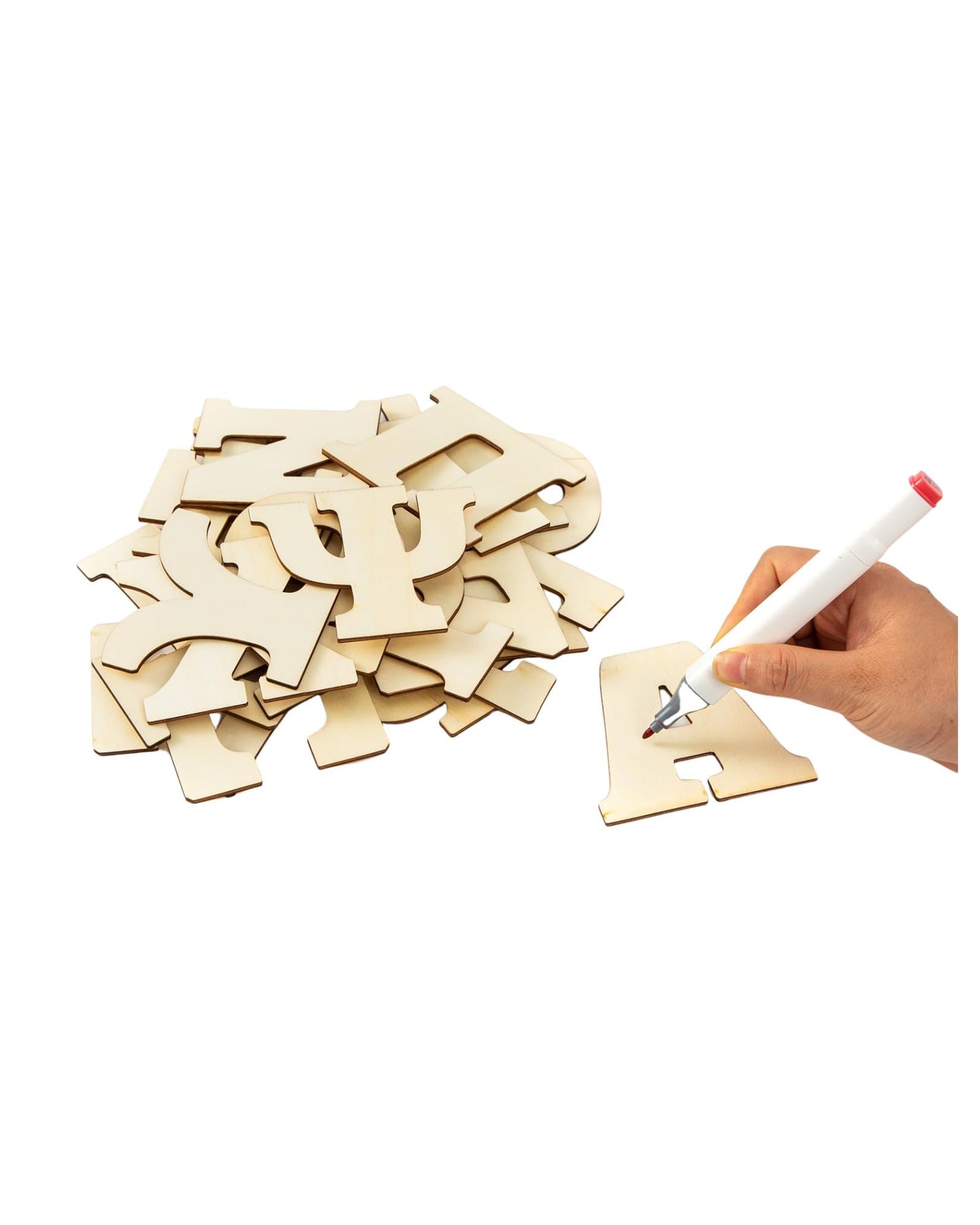 Xhqsulsclac 144 Pcs Wooden Greek Letters Unfinished Greek Alphabets for Learning, DIY Painting Crafts, Wall Decor (3 Inch)