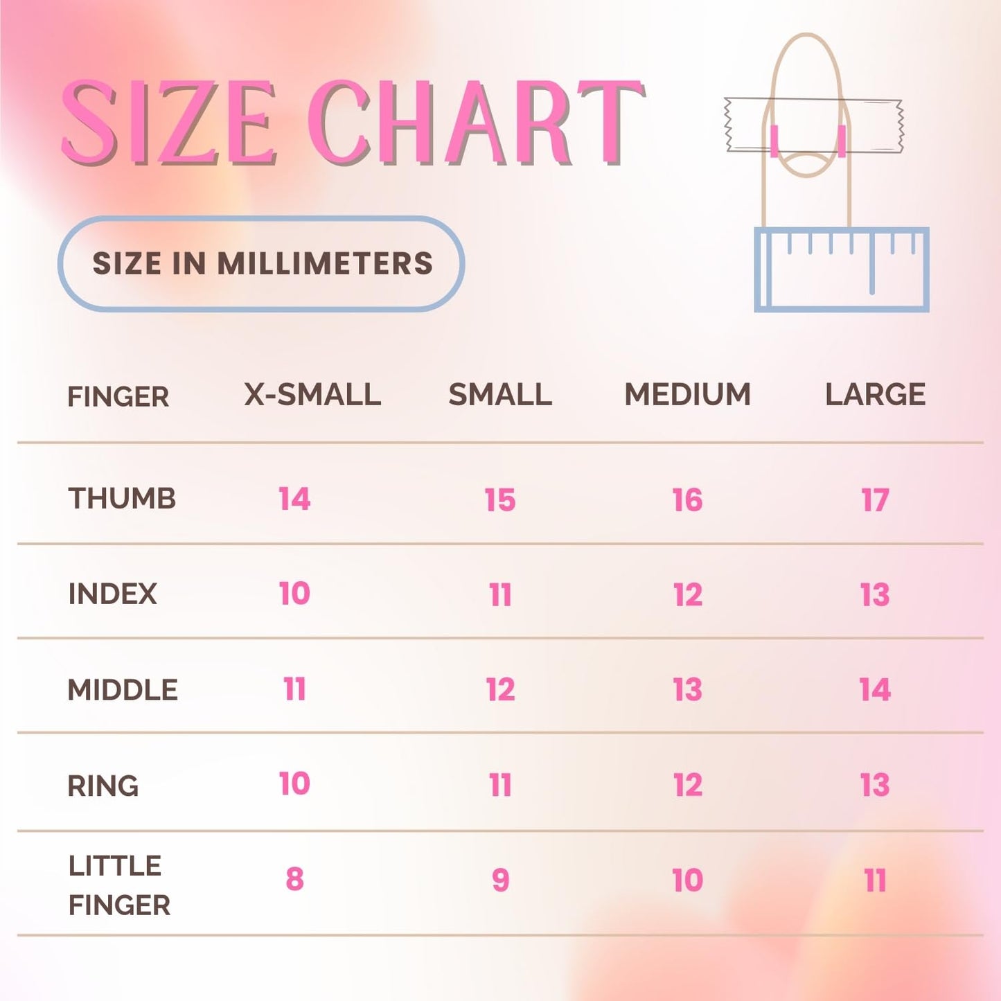 3H Luxury Handmade Press-On Nails Chrome Angel (White Silver, Medium), Reusable False Nails with Whimsical Accent, Gleaming Silver Chrome Finish