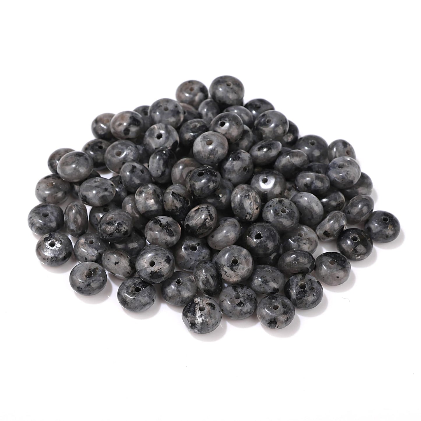 Raicegs 100pcs 5×8mm Rondelle Labradorite Beads Natural Gemstone Beads Abacus Disk Stone Loose Beads for Jewelry Making DIY Bracelets Necklace