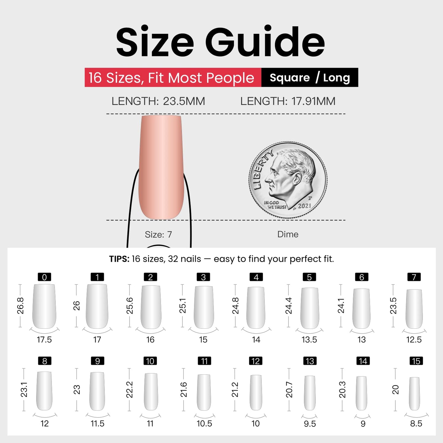 CurvLife Soft Gel Square Press-On Nails Long, Reusable Fake Nails with Glue & Adhesive Tabs, 30PCS Salon-Quality Stick-On Nails for At-Home Manicure (Starfish Bloom)