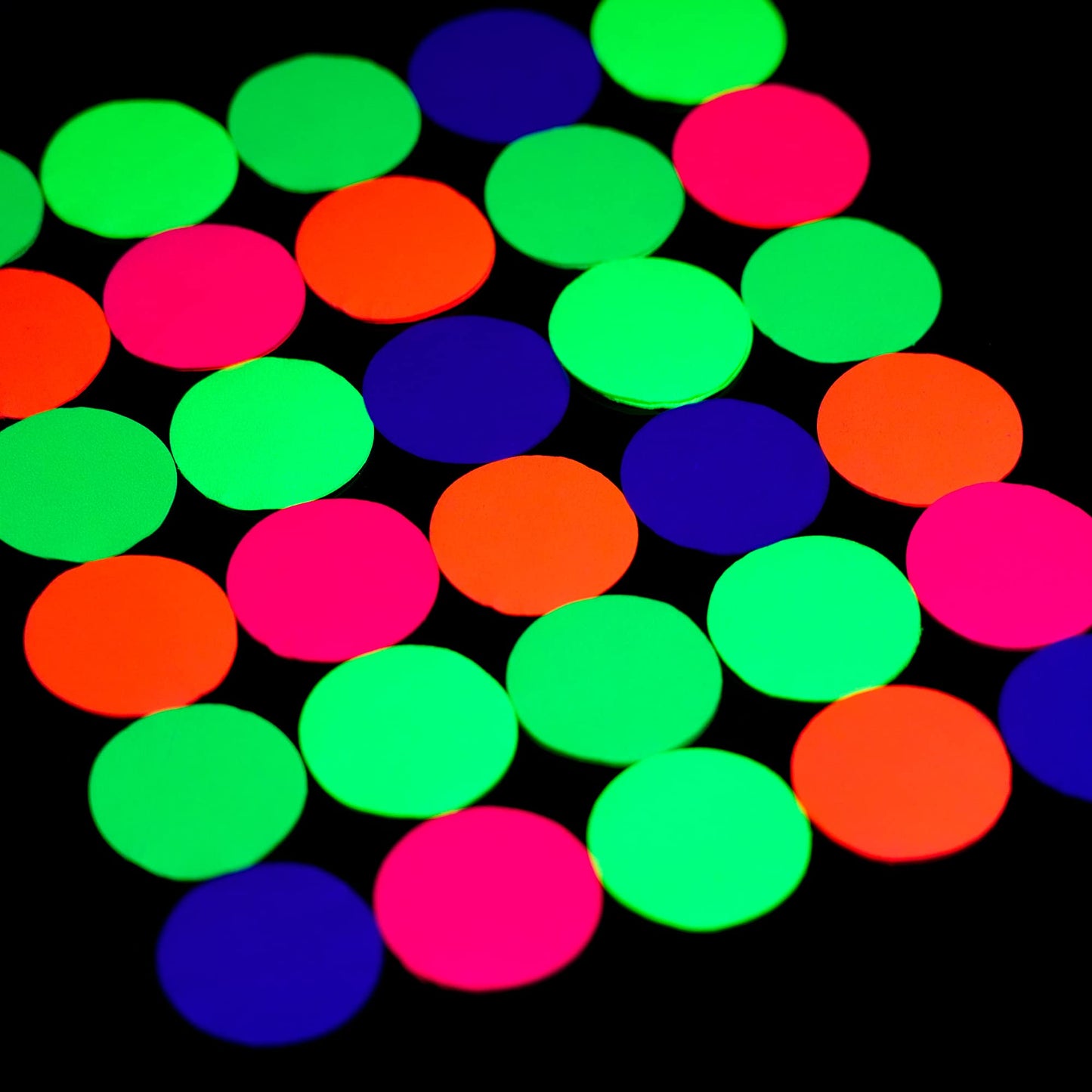 10000 pieces UV Neon Round Confetti 5 Colors Neon Fluorescent Tissue Confetti Dot Blacklight Glow Party Confetti for Blacklight Neon Party, Birthday, Wedding Supplies