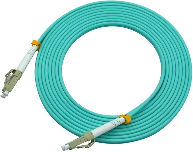 Jeirdus 5Meters 16ft LC to LC Duplex 50/125 10G OM3 Multi-Mode Fiber Optic Cable Jumper Optical Patch Cord LC-LC