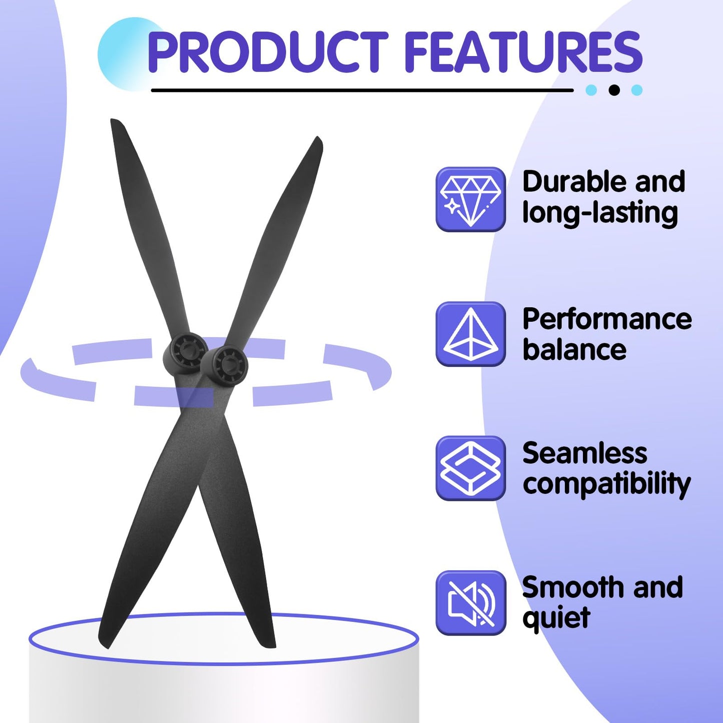 4 Pcs 2-Blade RC Propeller Compatible with FMS 1200mm Super EZ 1220mm Ranger FMSPROP022, 10x5 Prop