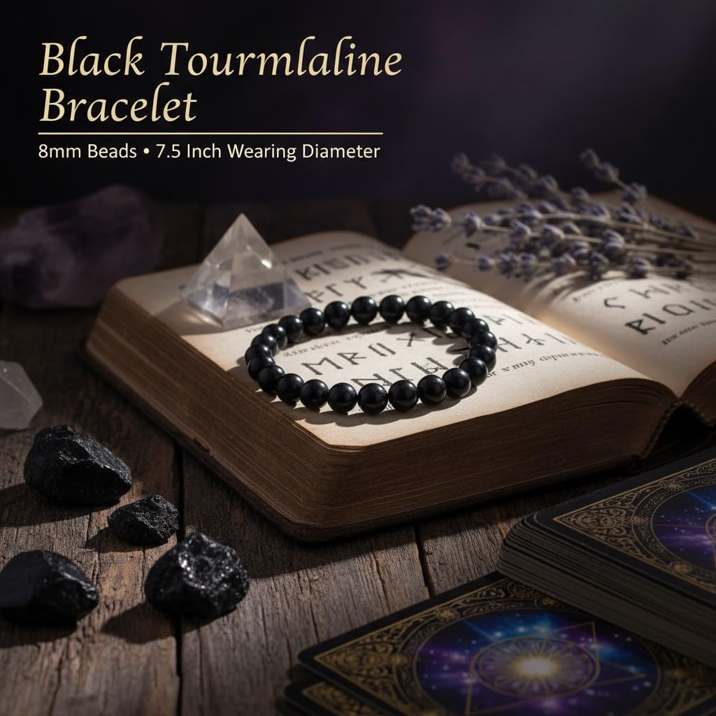 The Vida Handmade AAA+ Quality Crystal Stretch Elastic Bracelet - Nature Gemstone - Jewelry Gift - Holiday Gift - For Women & Men (Shungite)
