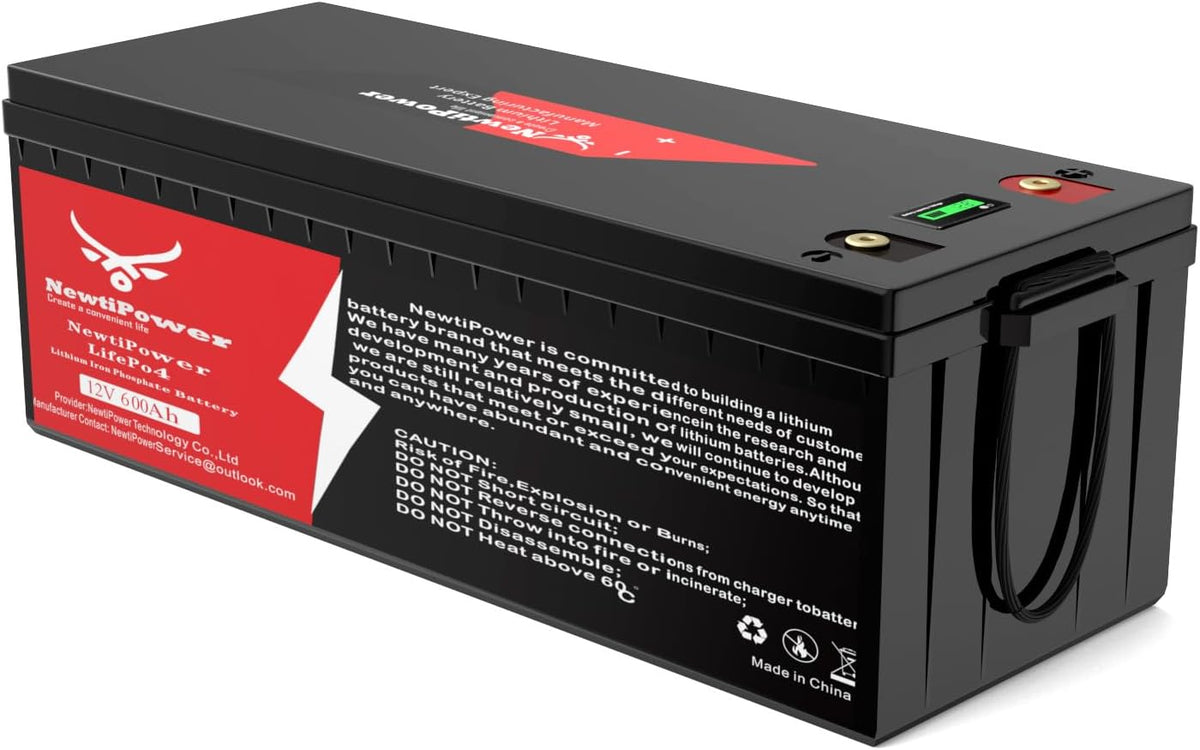 12V 600Ah Lithium LiFePO4 Battery with 250A BMS Grade A Cells Deep Cycle Rechargeable Battery,10000+ Cycles,Perfect for Golf Cart,Off Grid Applications (12.8V 600Ah)