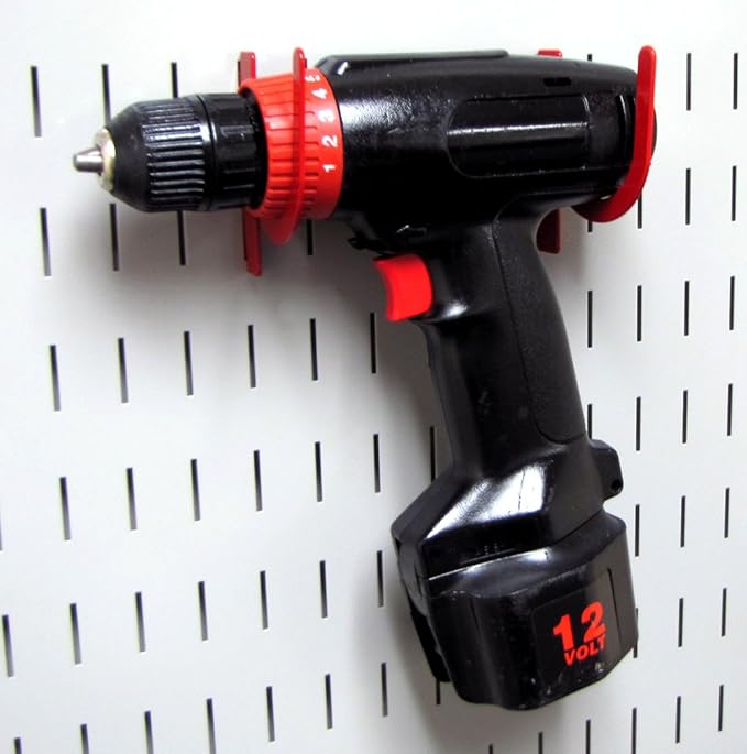 Wall Control 3in Reach U-Hook Accessory “U” Shaped Slotted Metal Pegboard Hook Pegboard and Slotted Tool Board – Red