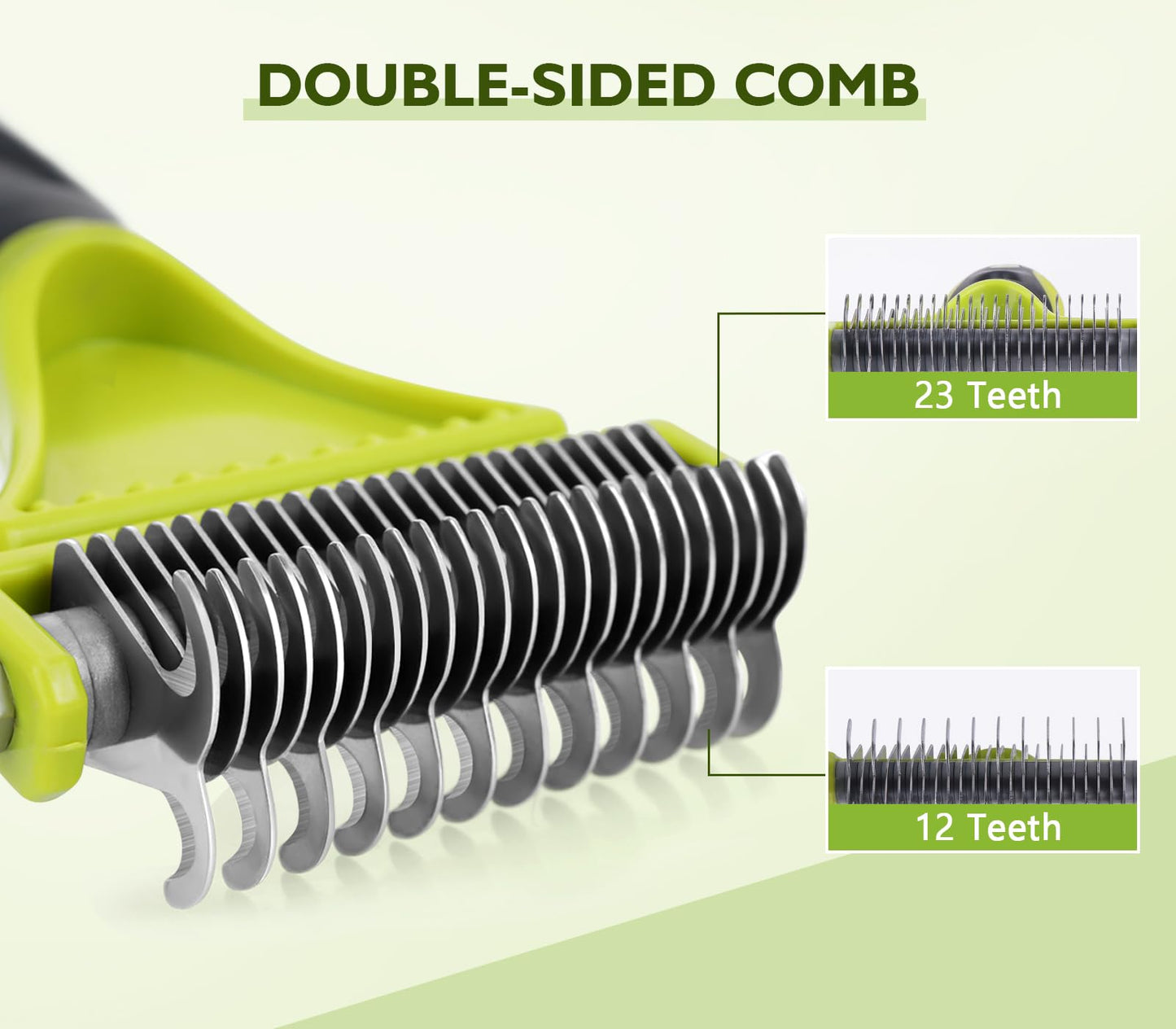Pet Grooming Tool Bundle: Self-Cleaning Slicker Brush + Undercoat Rake + Comb