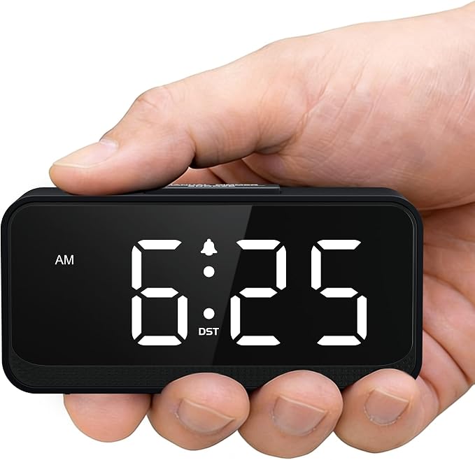 Battery Operated Small Alarm Clock: Compact Cordless Design