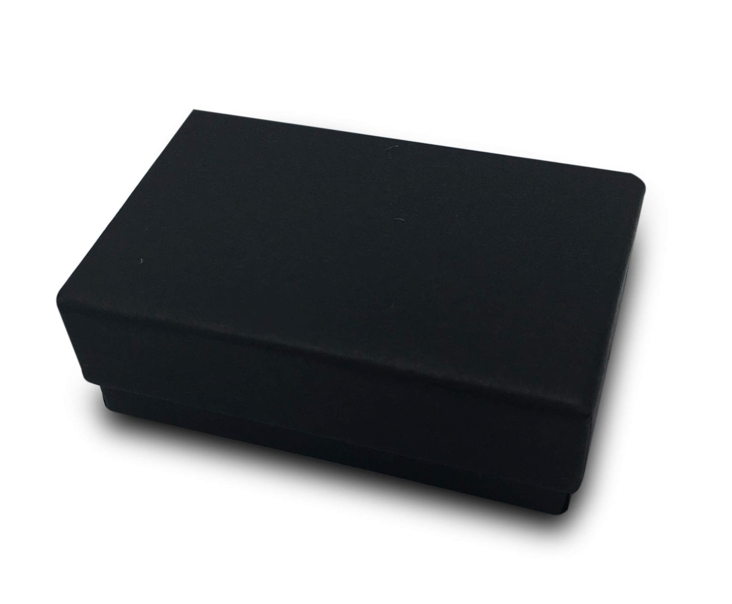 TheDisplayGuys - 25-Pack #21 Cotton Filled Cardboard Paper Jewelry Boxes Gift Case - Matte Black (2.6" x 1.6" x 1.0") - for Shipping or Storage