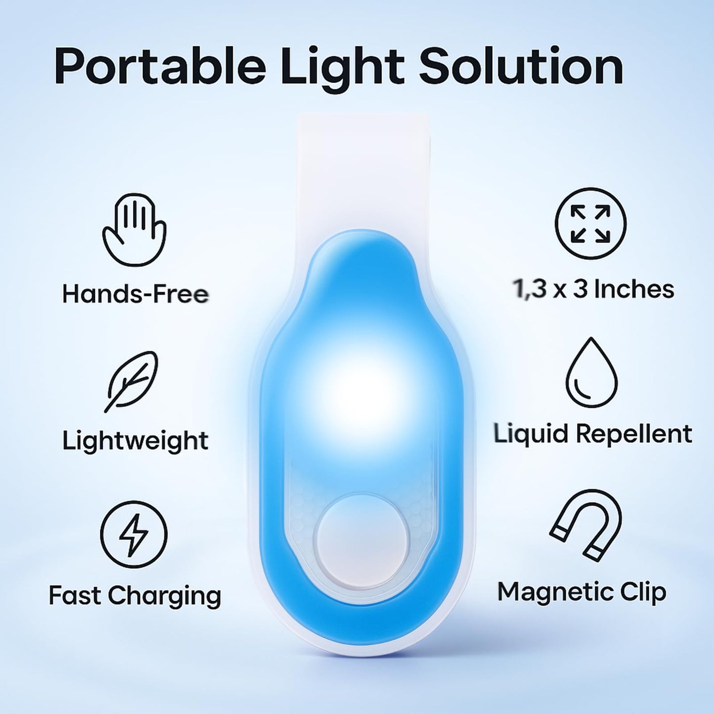 Nurse Light Clip On for Night Shift, 2 Pack Rechargeable Magnetic Nursing Night Light, Nurse Essentials, Hospital Nurse Scrub Lights, Handfree Clip-on Flashlight for Healthcare Workers, Blue & Pink