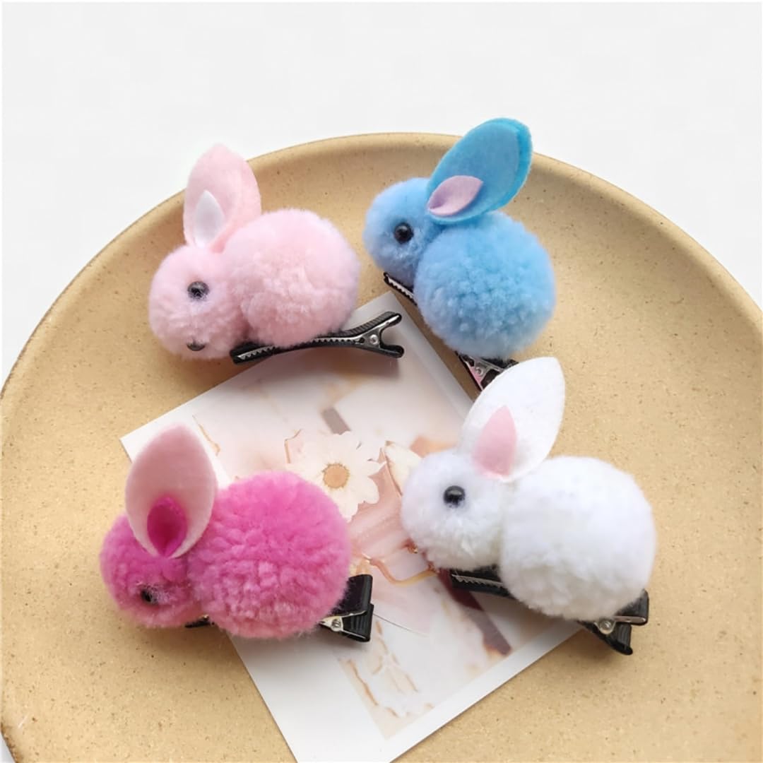YGbridge 30 Pcs Mini Plush Easter Bunny Animals, Miniature Stuffed Rabbit, Soft Tiny Stuffed Animals Easter Bunnies Plush Rabbit for Easter Basket Stuffers, DIY Hair Clips (30)