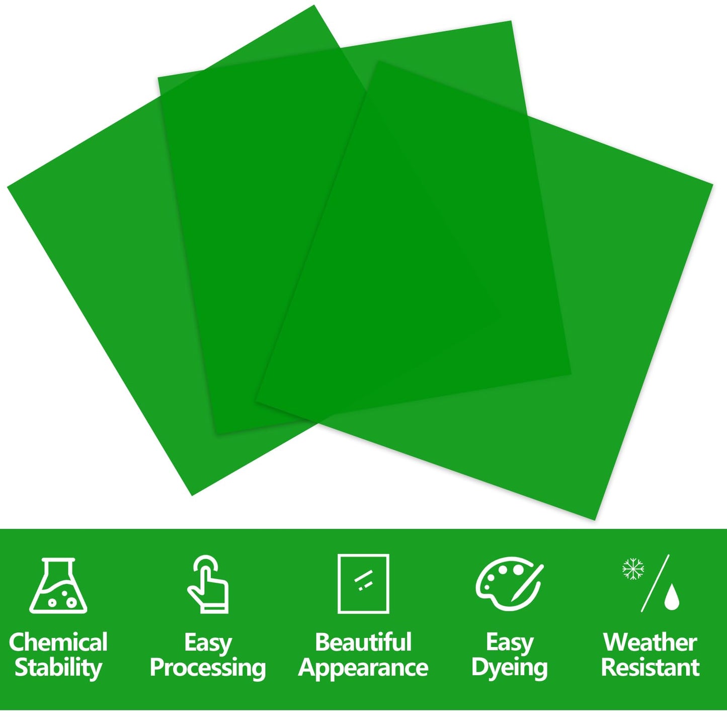 Frddiud 3 Pcs Green Transparent Acrylic Sheets, 12 x 12 x 1/8 Inch Laser Cutting Sheets for DIY Projects, Crafts, Art Display, Signs