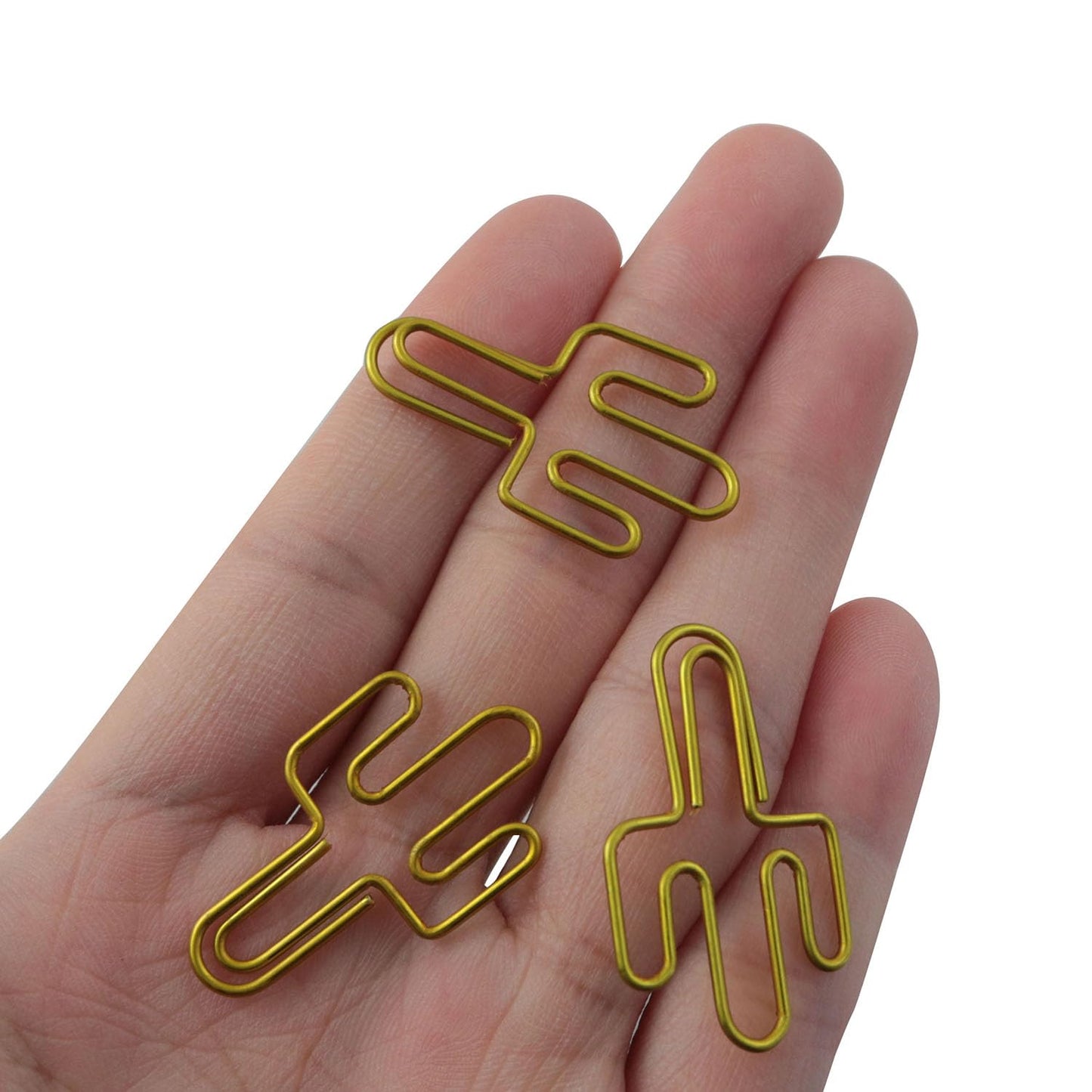 XGNG 50PCS Cactus Metal Paper Clips Pins Iron Creative Stationery Data Classification Books Loose-Leaf Clips for The Office