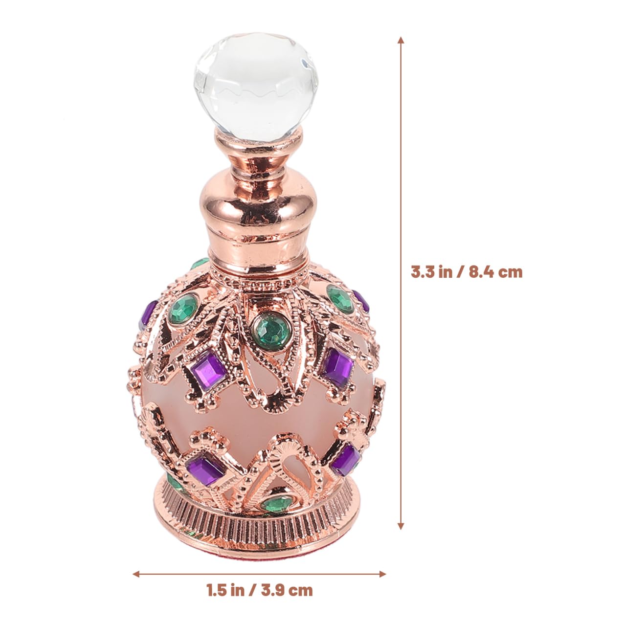 minkissy 15ml Vintage Perfume Bottles Refillable Travel Glass Dropper Bottle Empty Mini Leakproof Oil Container for Essential Oils Fragrance Purple