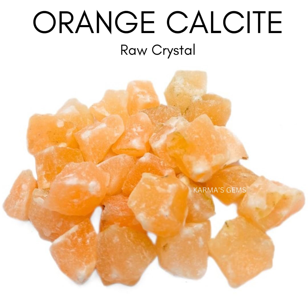 Crystals, Rocks, Jade, Crystals and Healing Stones, Witchcraft Supplies, Healing Crystals, Stones, Healing Stones, Rock Collection, Agate, Raw Stones (Orange Calcite, 2 Pcs)