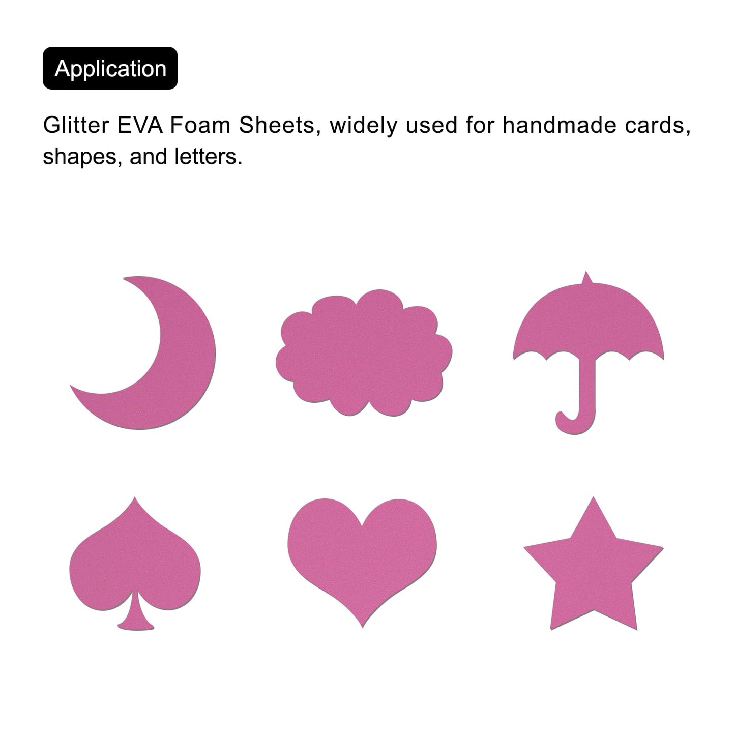 uxcell Rose EVA Foam Sheets 11.8 x 7.9in 1.8mm Thickness for Crafts DIY, 6 Pcs