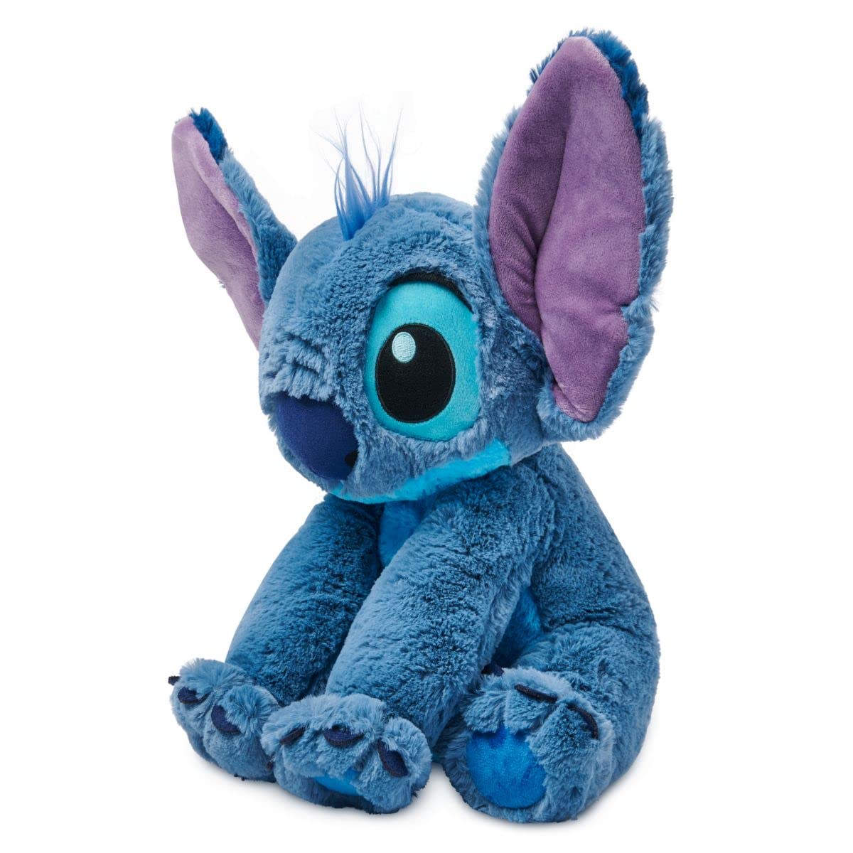 Disney Store Official Stitch Medium Soft Toy for Kids, Cuddly Character with Fuzzy Texture and Embroidered Details, Flexible Floppy Ears, Disney Plushy Suitable for All Ages