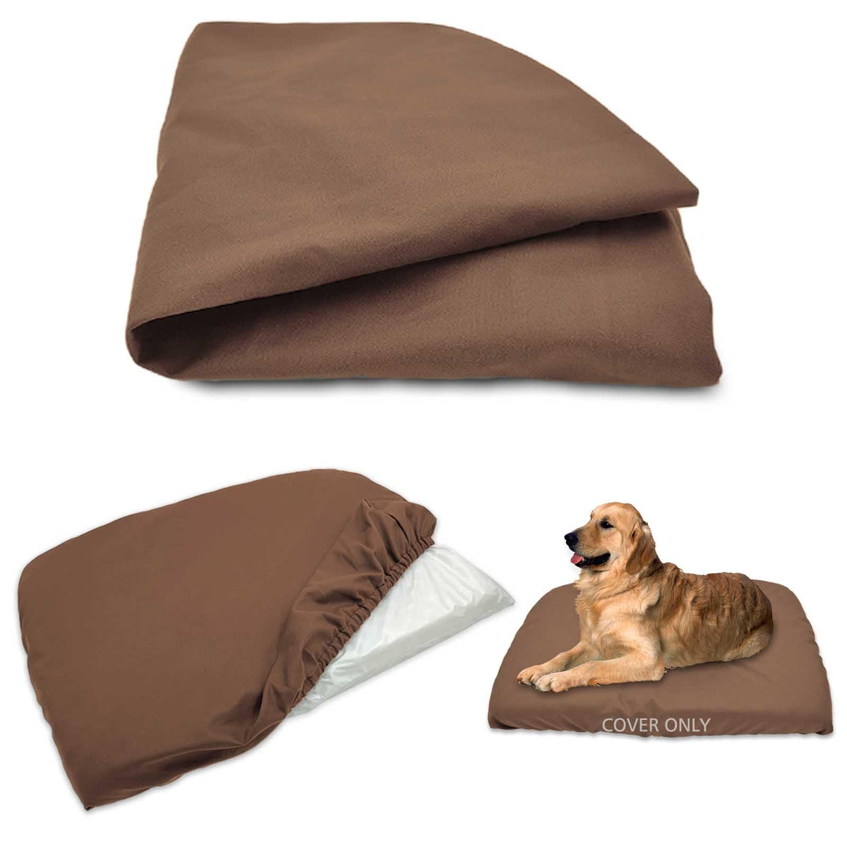 Dog Bed Cover Waterproof Replacement Machine Washable Covers for Dog Bed Heavy Duty Scratch Resistant Mattress Protector Pet Bed 44x32 Inch Grey Cover Only