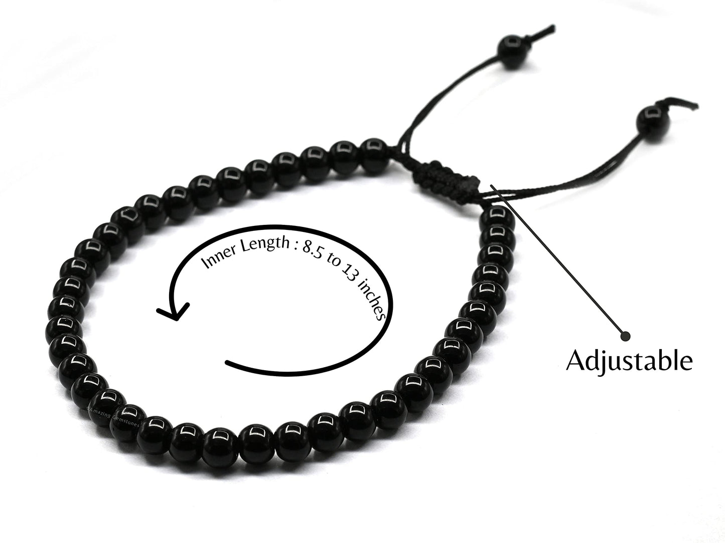 Amazing Gemstone Lymph Detox Magnetic Bracelet Ankle, Black Obsidian Hematite Bracelet Pulseras Para Hombres Mujer Stocking Stuffers (Set of 3)