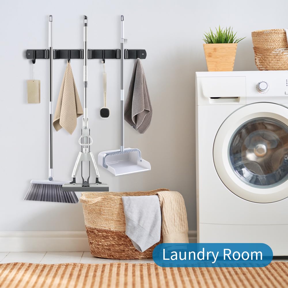 Broom Hanger and Mop Holder