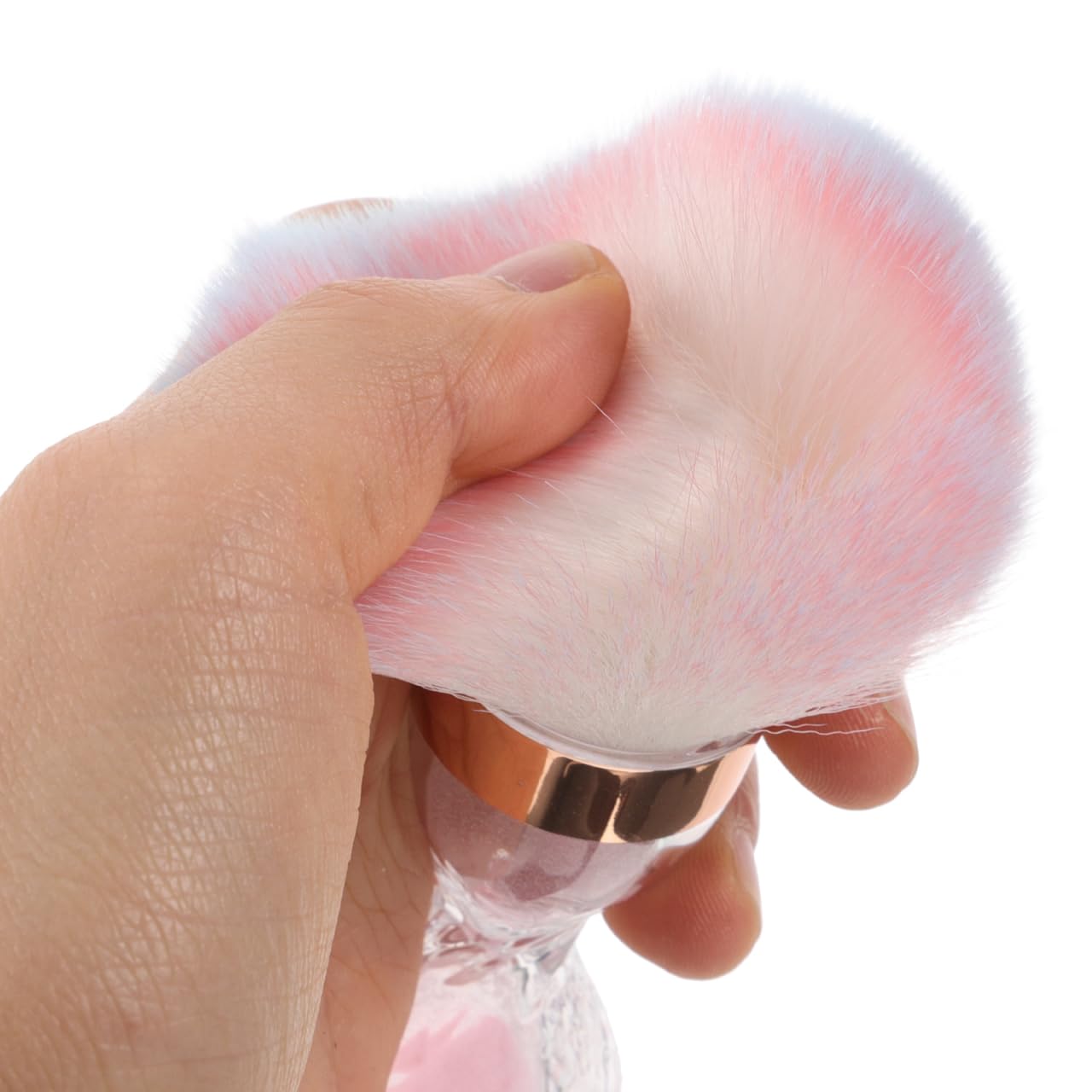 Gogogmee Nail Dust Brush Large Soft Bristle Cleaning Brush for Nail Art and Makeup Powder Removal Portable Manicure Tool 4.13X1.77 Inch