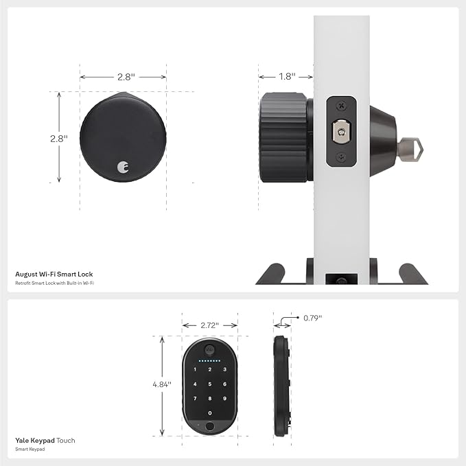 Yale August Wi-Fi Smart Lock with Keypad Touch in Black