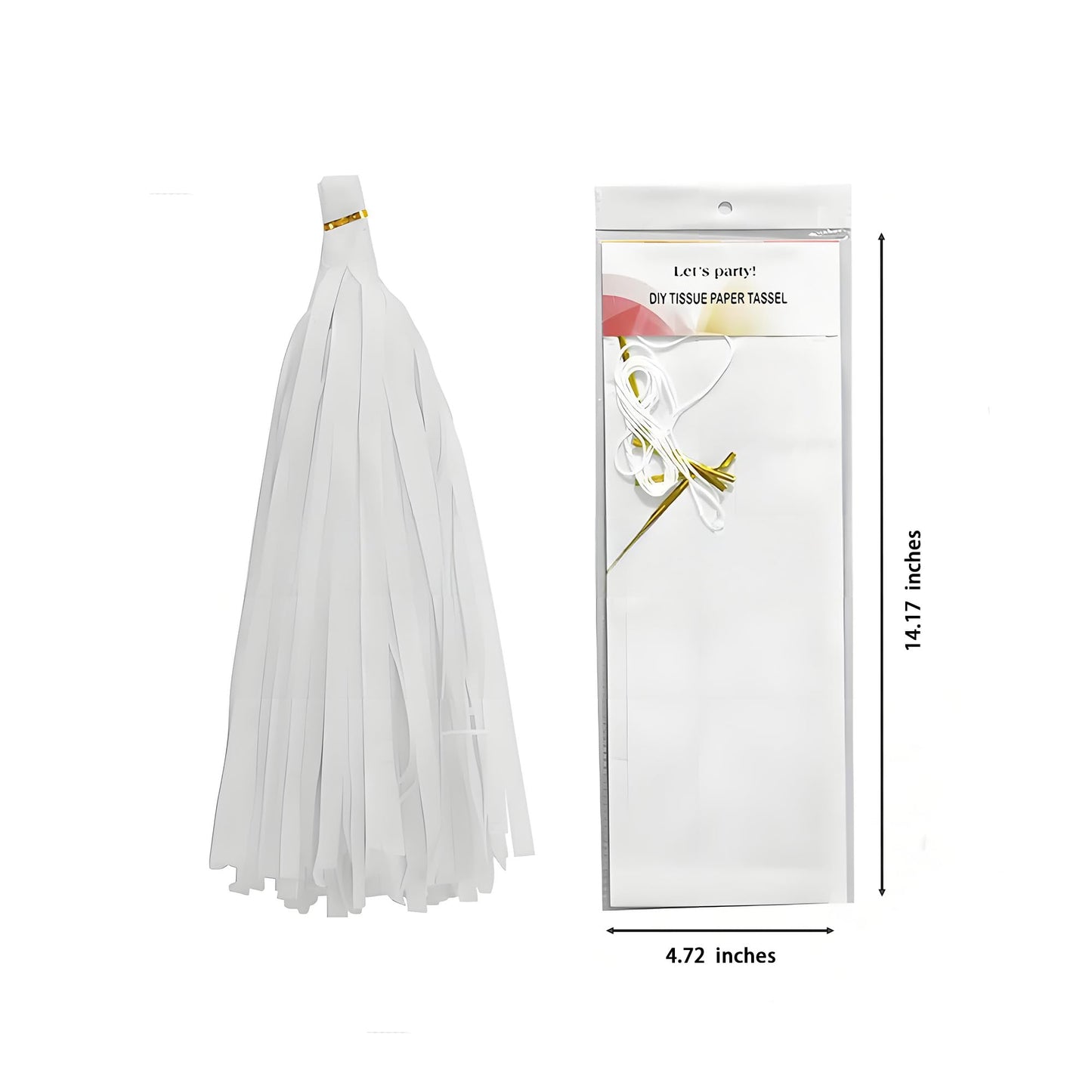 Tassels Paper/Tassels Banner for Party Decorations, DIY Kits,20PCS (Gold+Red+Pink+White)