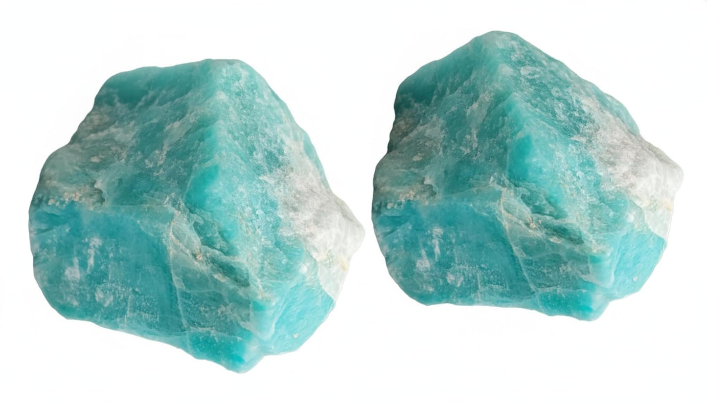 Healing Crystal Stones, 1.25-2.0" Large Reiki Healing Gemstones Natural Tumbled Polished Stones for Energy Witchcraft Therapy Meditation Pack 2 (Amazonite)